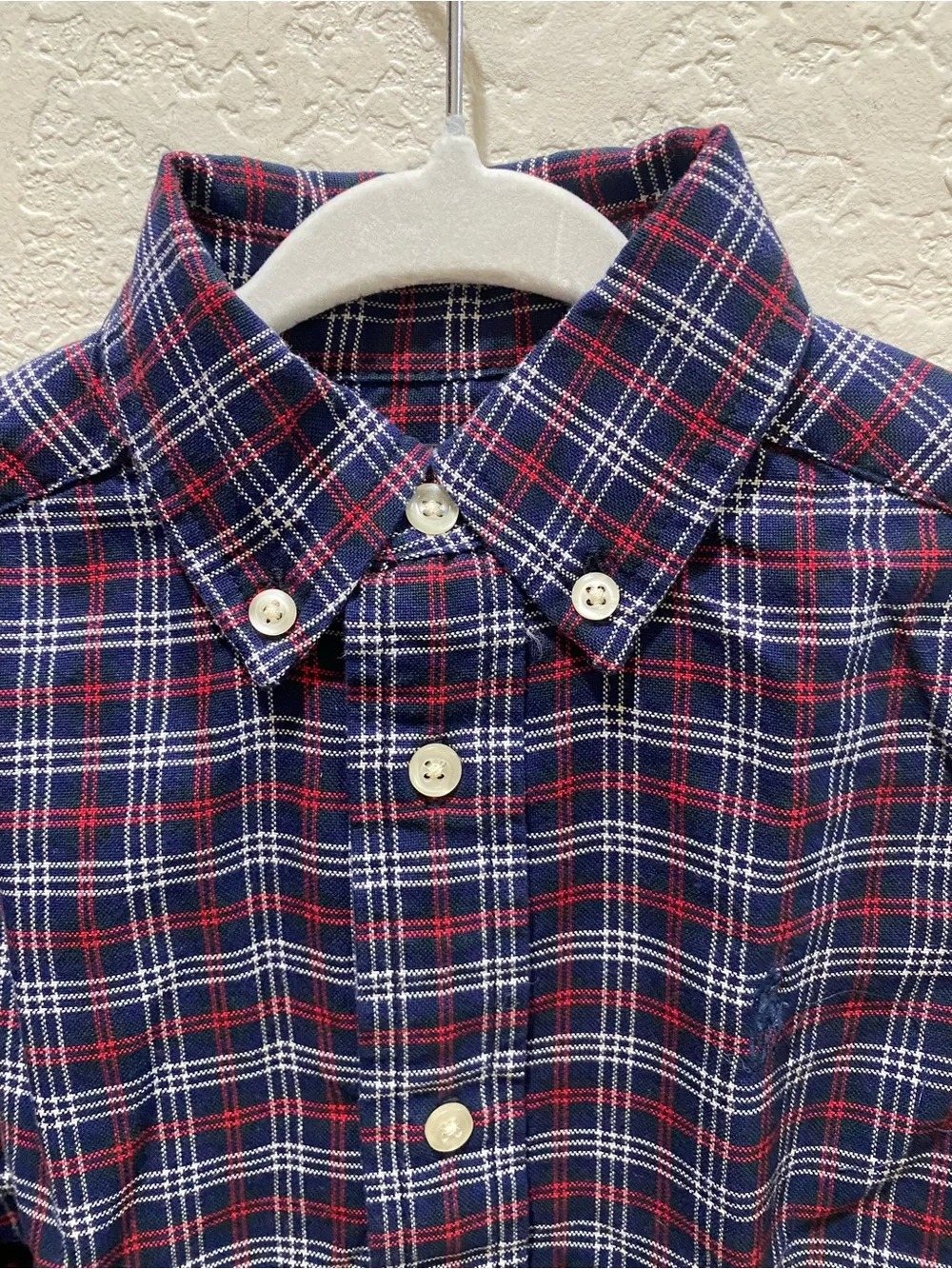 Polo Ralph Lauren Toddler Boys Navy Red Plaid Button-Down Shirt 2T